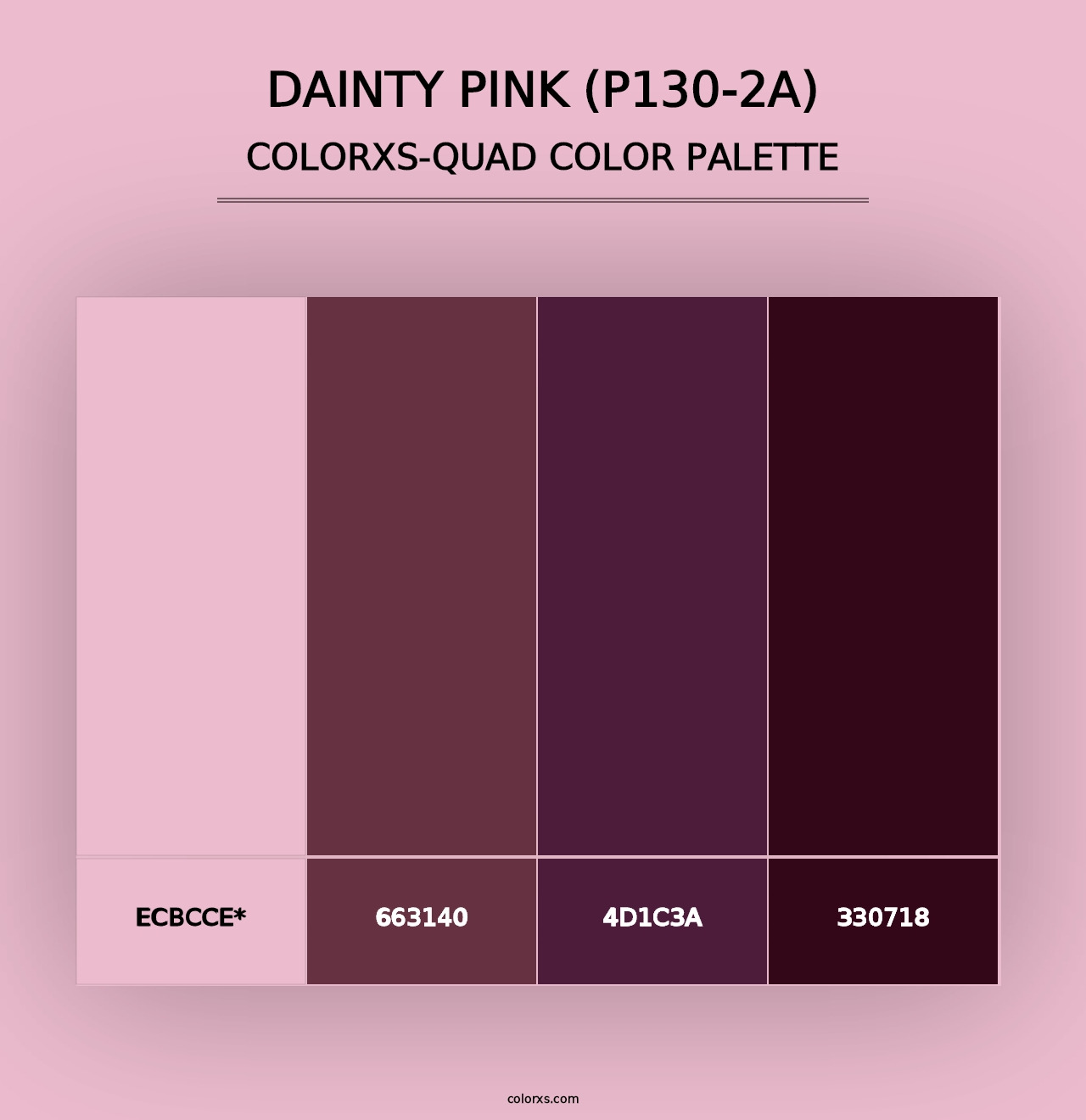 Dainty Pink (P130-2A) - Colorxs Quad Palette