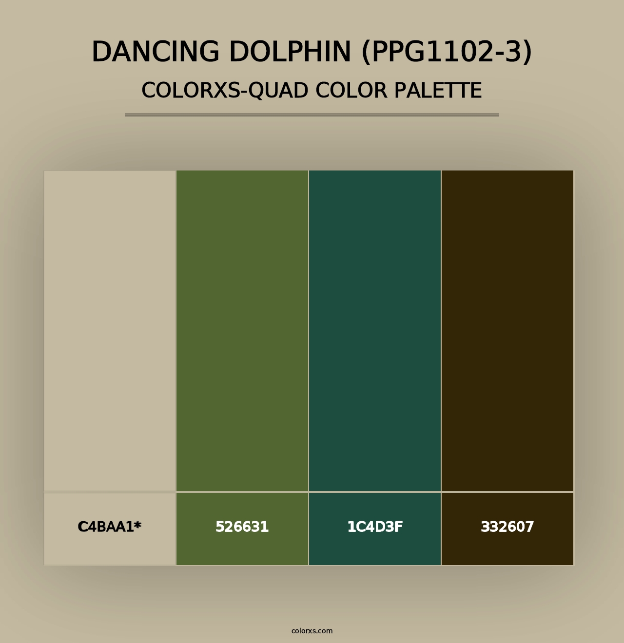 Dancing Dolphin (PPG1102-3) - Colorxs Quad Palette