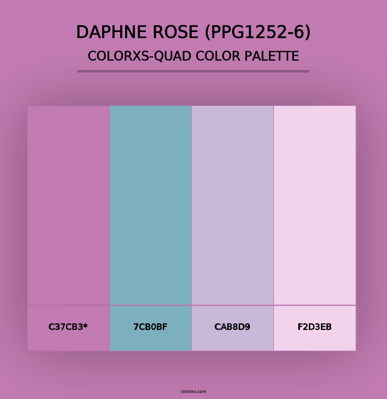 Daphne Rose (PPG1252-6) - Colorxs Quad Palette