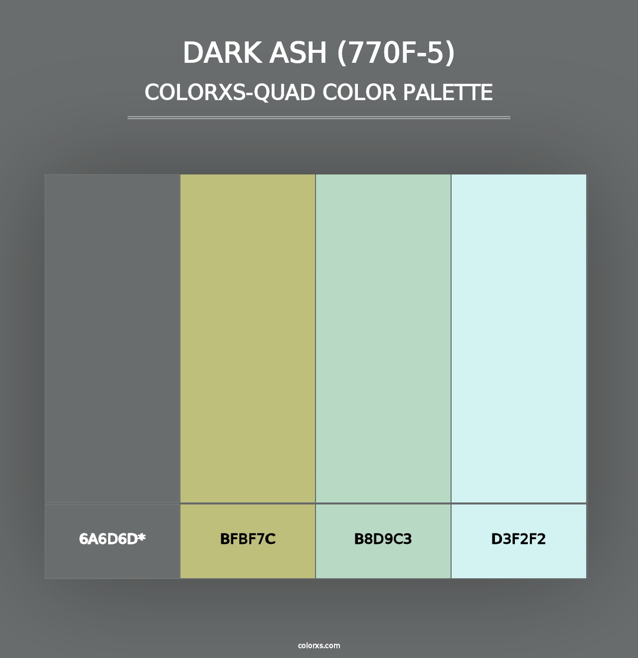 Dark Ash (770F-5) - Colorxs Quad Palette