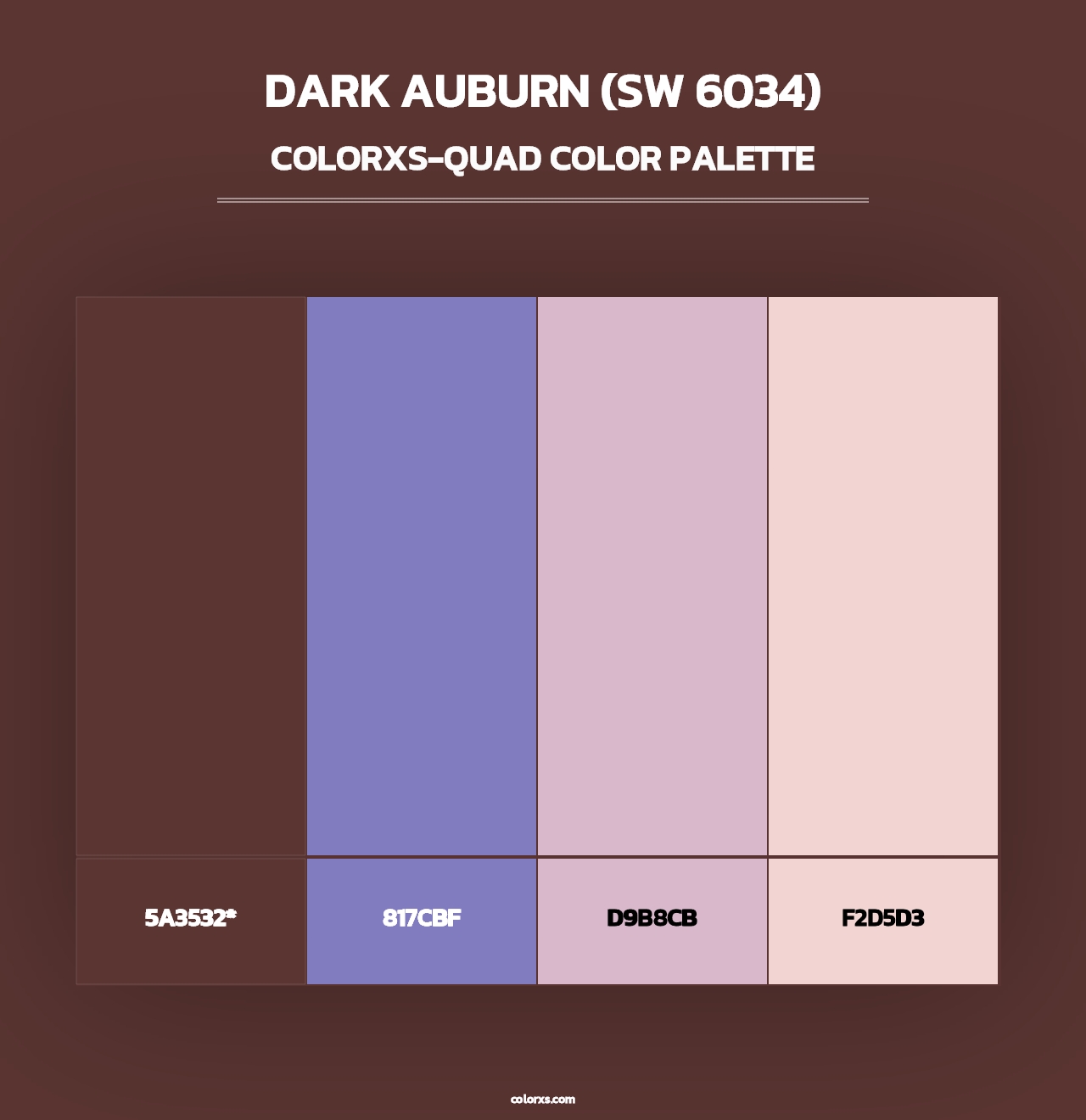 Dark Auburn (SW 6034) - Colorxs Quad Palette