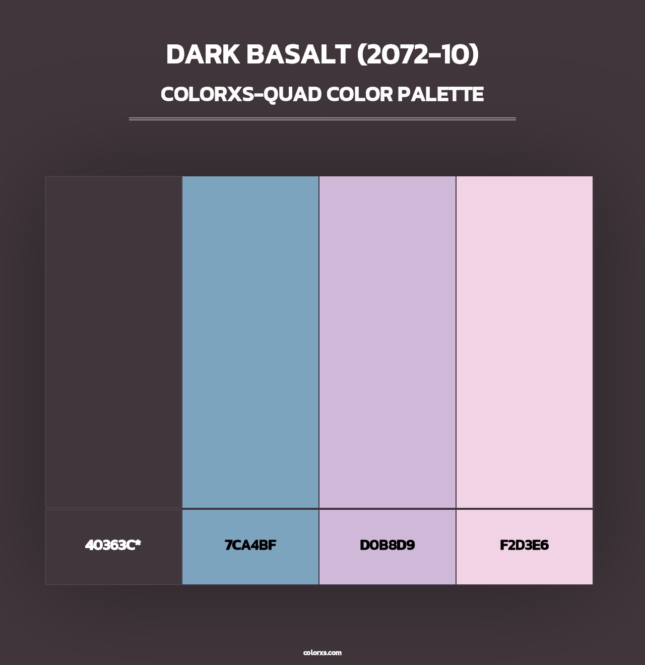 Dark Basalt (2072-10) - Colorxs Quad Palette