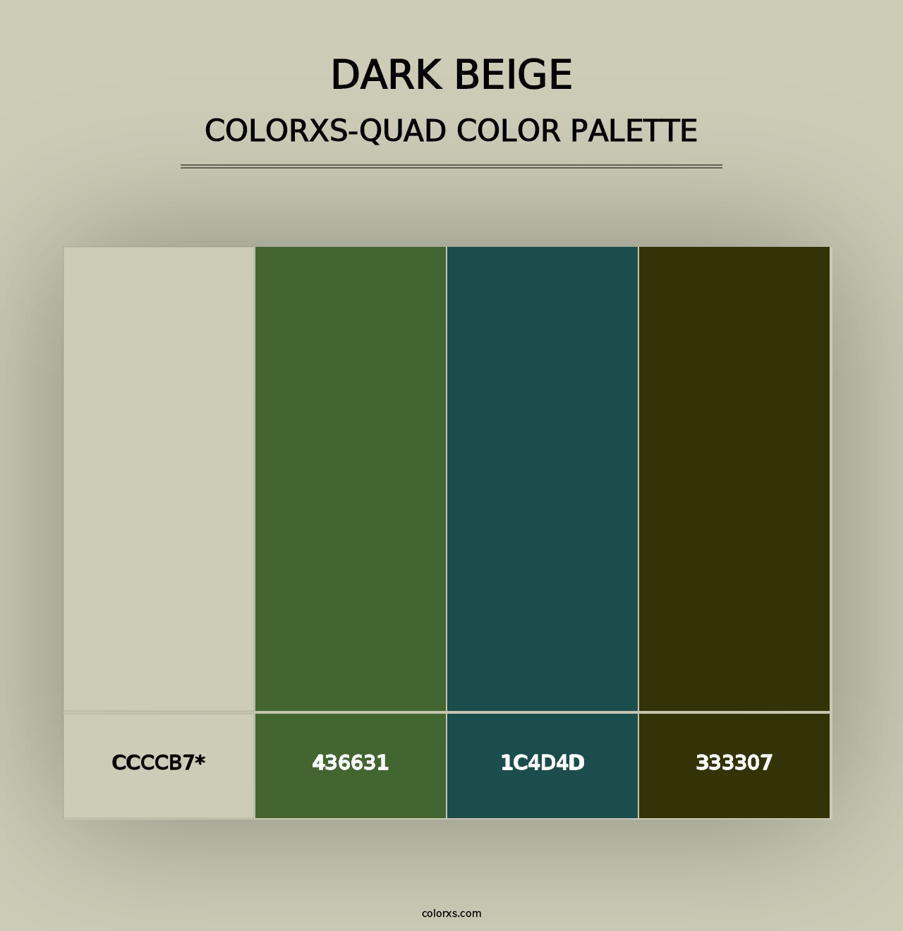 Dark Beige - Colorxs Quad Palette