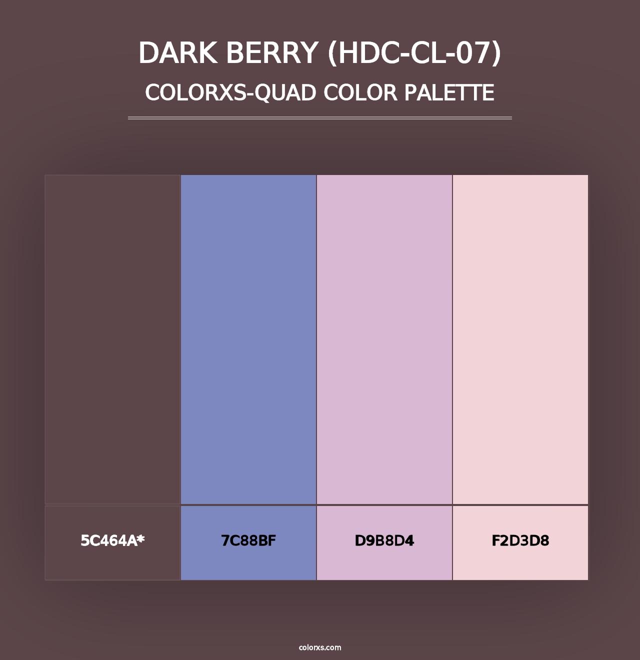 Dark Berry (HDC-CL-07) - Colorxs Quad Palette