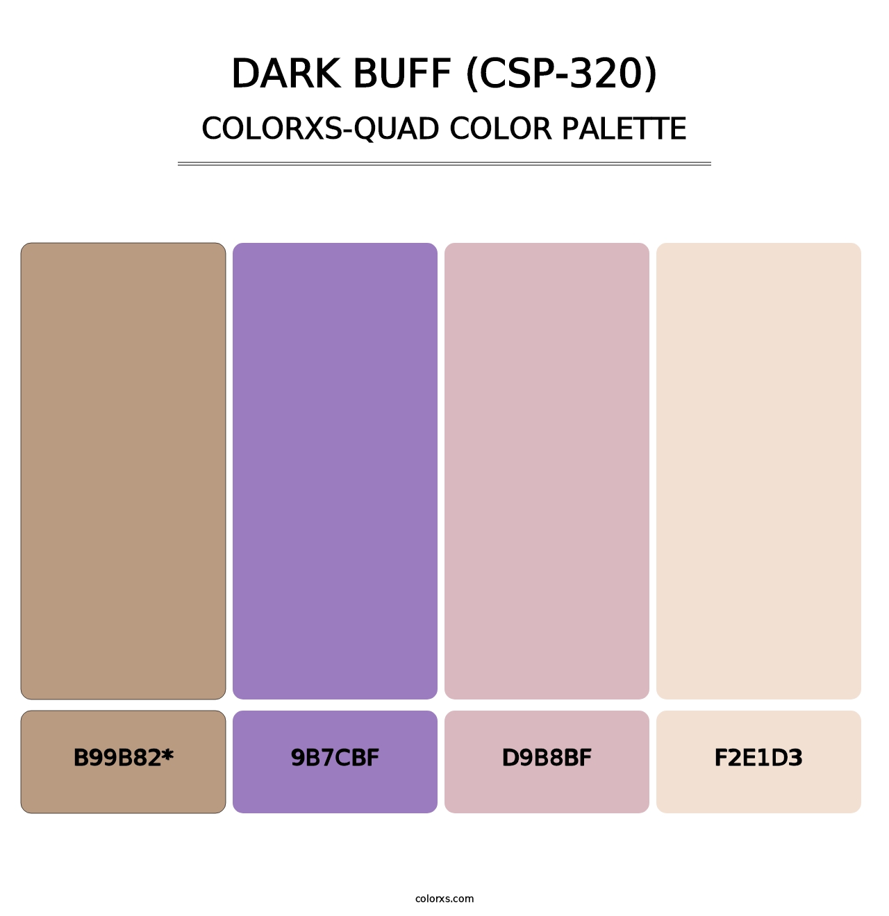 Dark Buff (CSP-320) - Colorxs Quad Palette