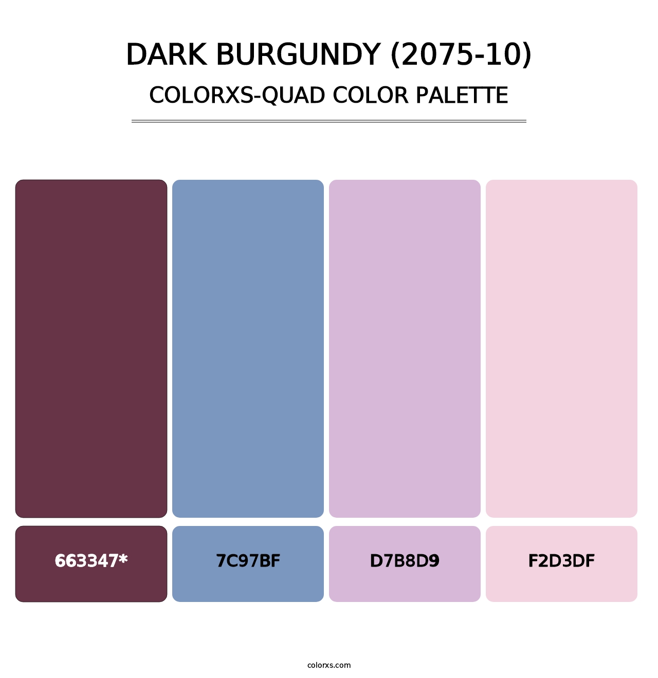 Dark Burgundy (2075-10) - Colorxs Quad Palette