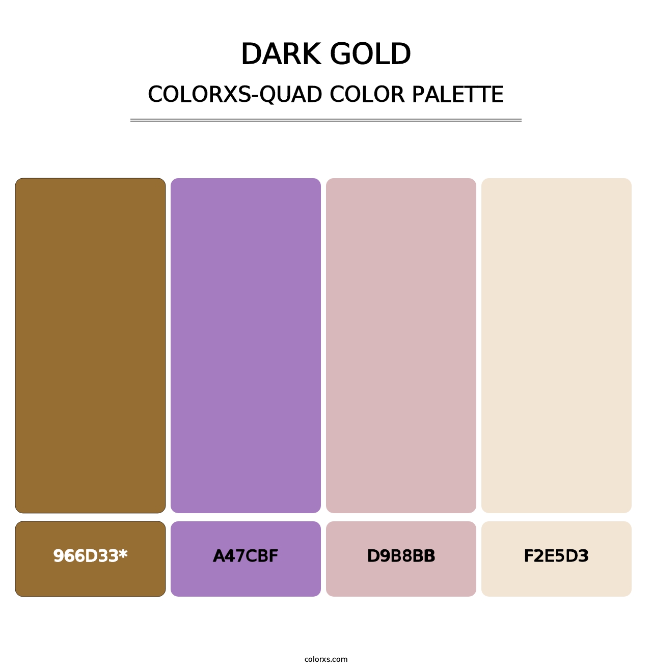 Dark Gold - Colorxs Quad Palette