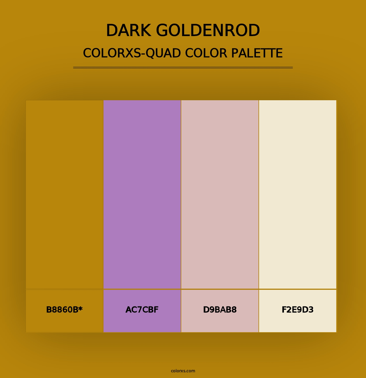 Dark Goldenrod - Colorxs Quad Palette