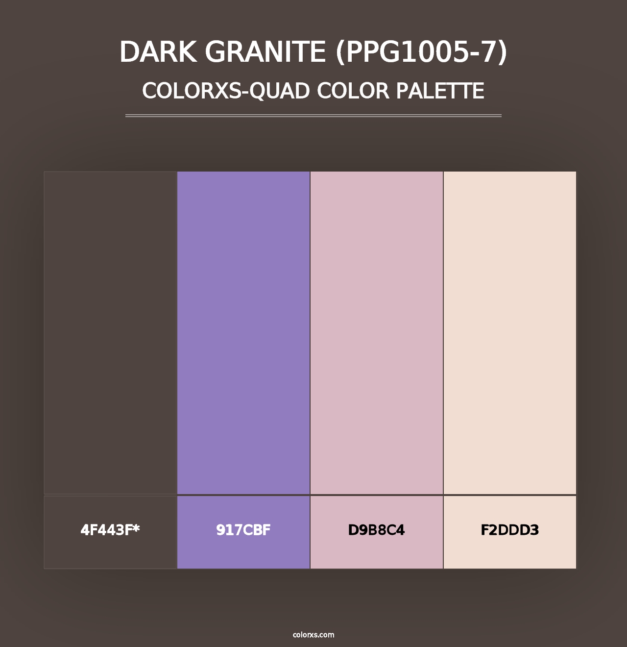 Dark Granite (PPG1005-7) - Colorxs Quad Palette