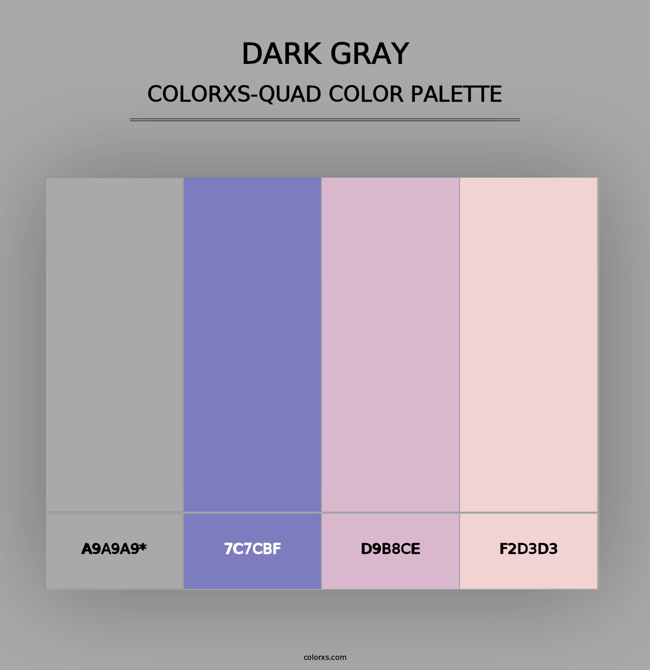 Dark Gray - Colorxs Quad Palette