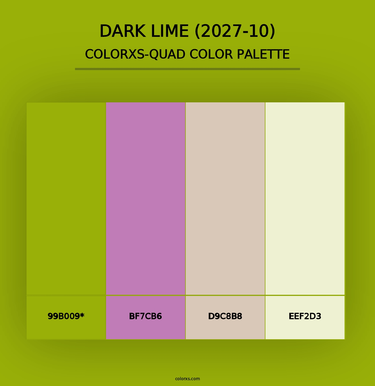 Dark Lime (2027-10) - Colorxs Quad Palette