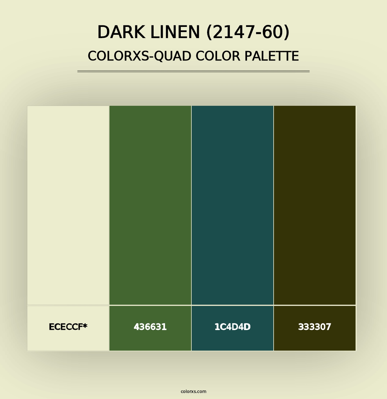 Dark Linen (2147-60) - Colorxs Quad Palette