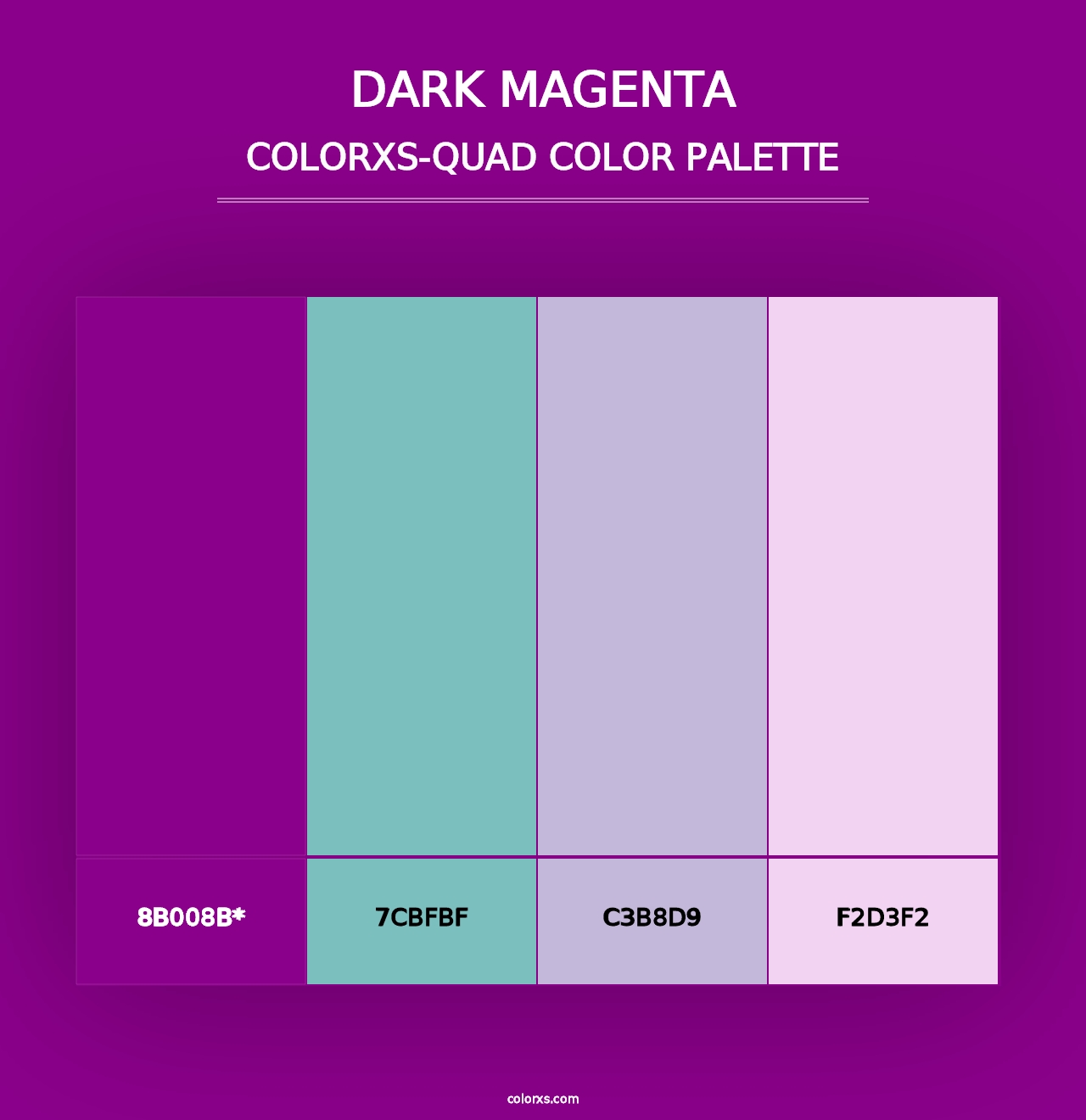 Dark Magenta - Colorxs Quad Palette