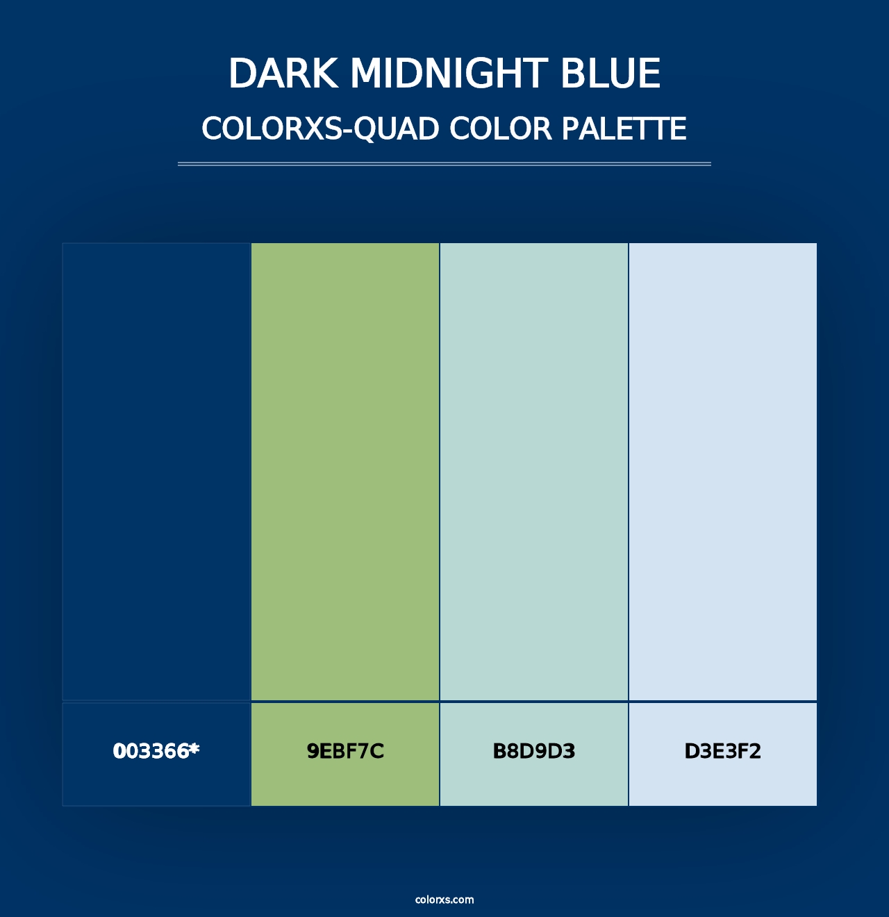 Dark Midnight Blue - Colorxs Quad Palette