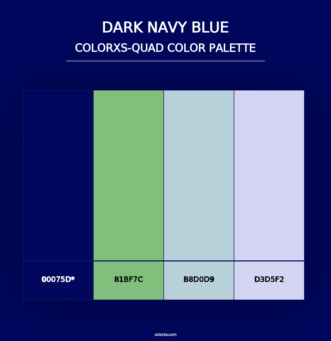 Dark Navy Blue - Colorxs Quad Palette