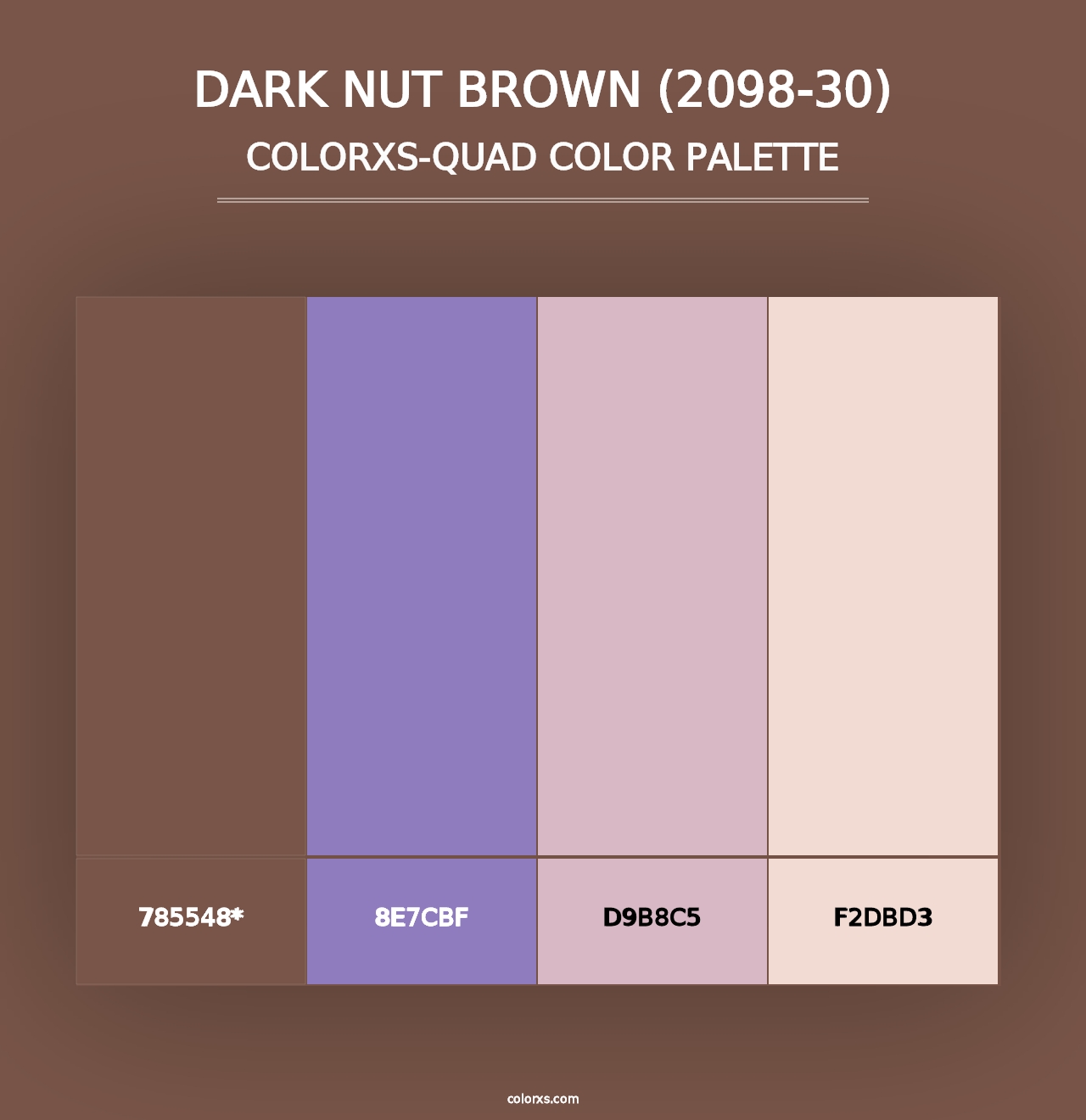 Dark Nut Brown (2098-30) - Colorxs Quad Palette