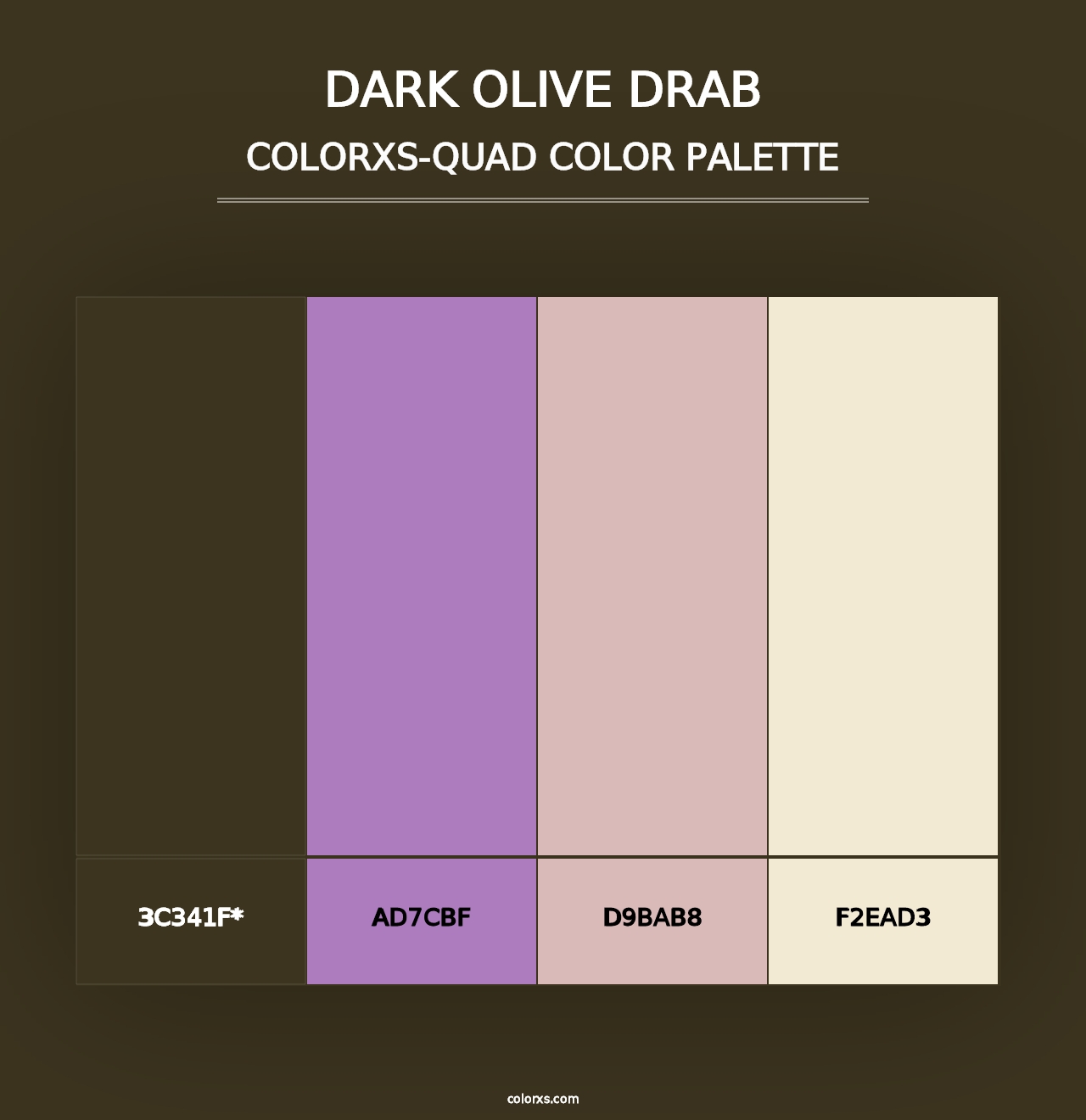 Dark Olive Drab - Colorxs Quad Palette