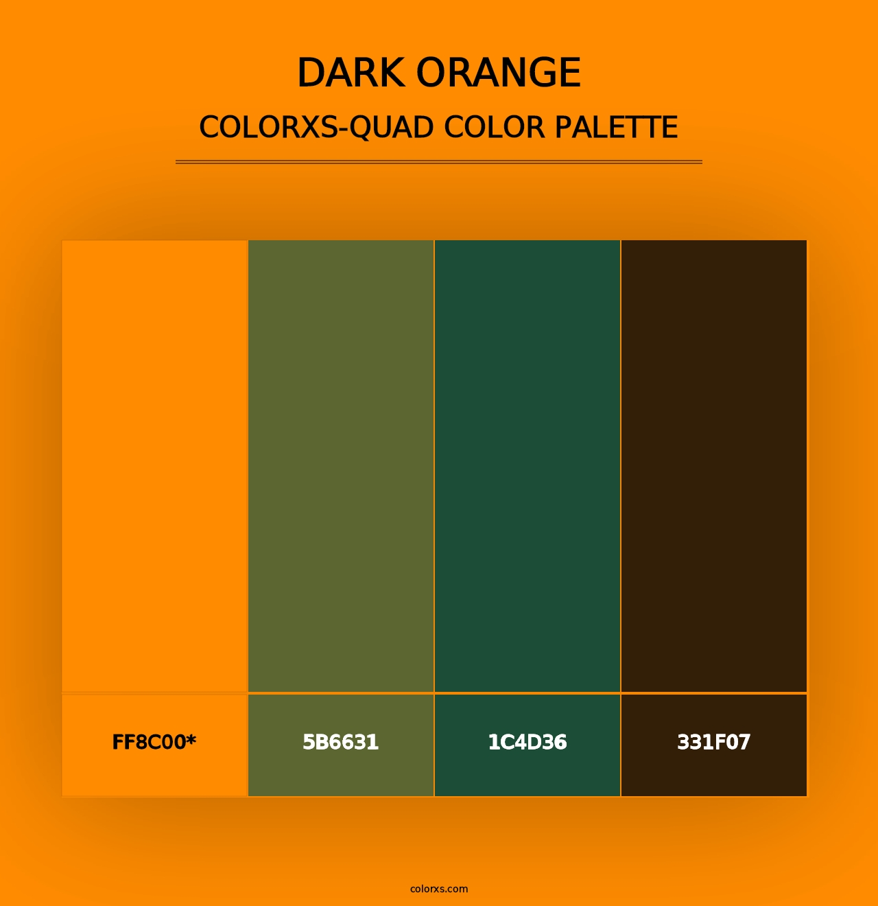 Dark Orange - Colorxs Quad Palette