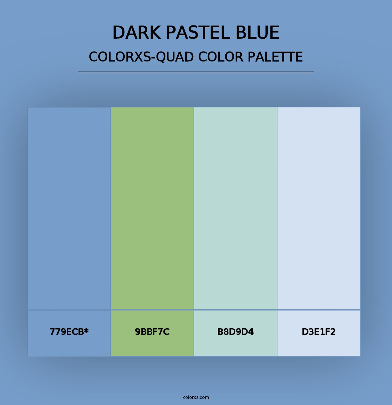 Dark Pastel Blue - Colorxs Quad Palette