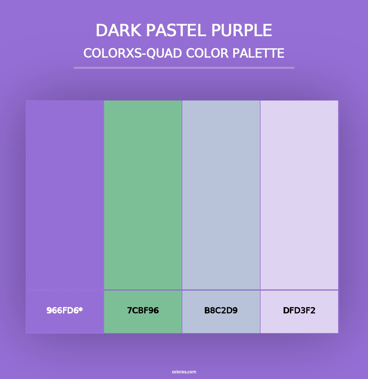 Dark Pastel Purple - Colorxs Quad Palette