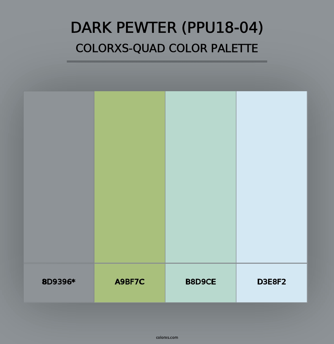 Dark Pewter (PPU18-04) - Colorxs Quad Palette