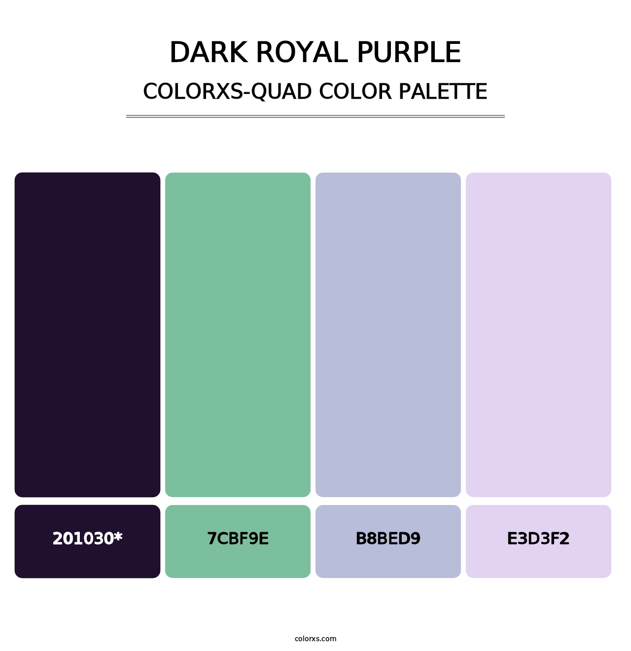 Dark Royal purple - Colorxs Quad Palette