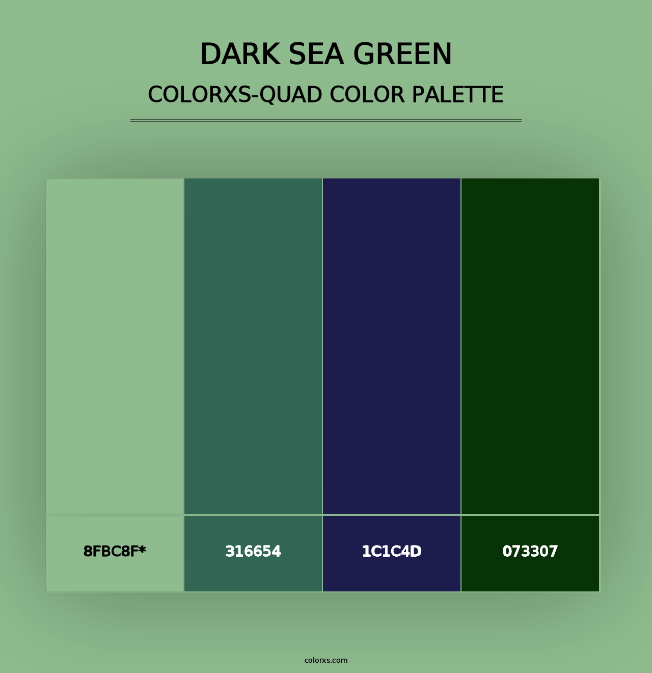 Dark Sea Green - Colorxs Quad Palette