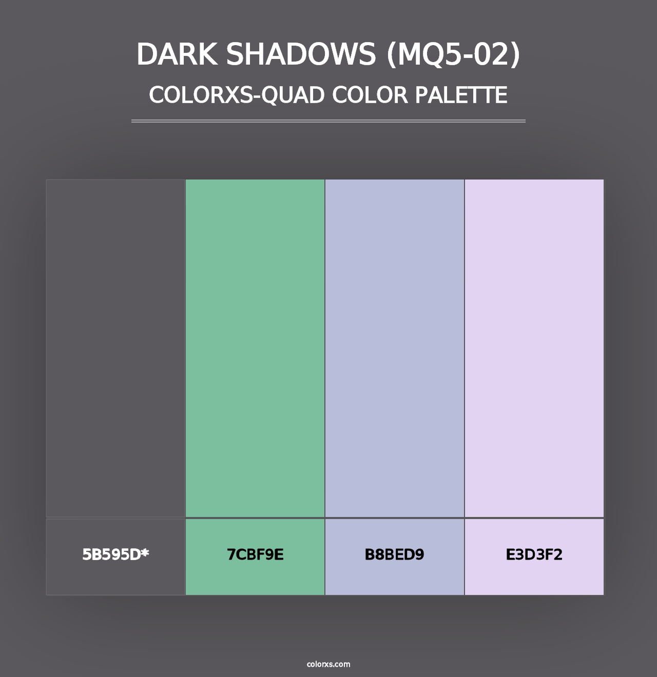 Dark Shadows (MQ5-02) - Colorxs Quad Palette