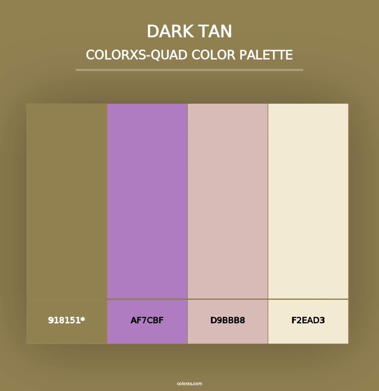 Dark Tan - Colorxs Quad Palette