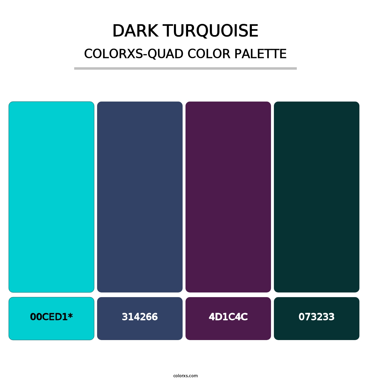 Dark Turquoise - Colorxs Quad Palette