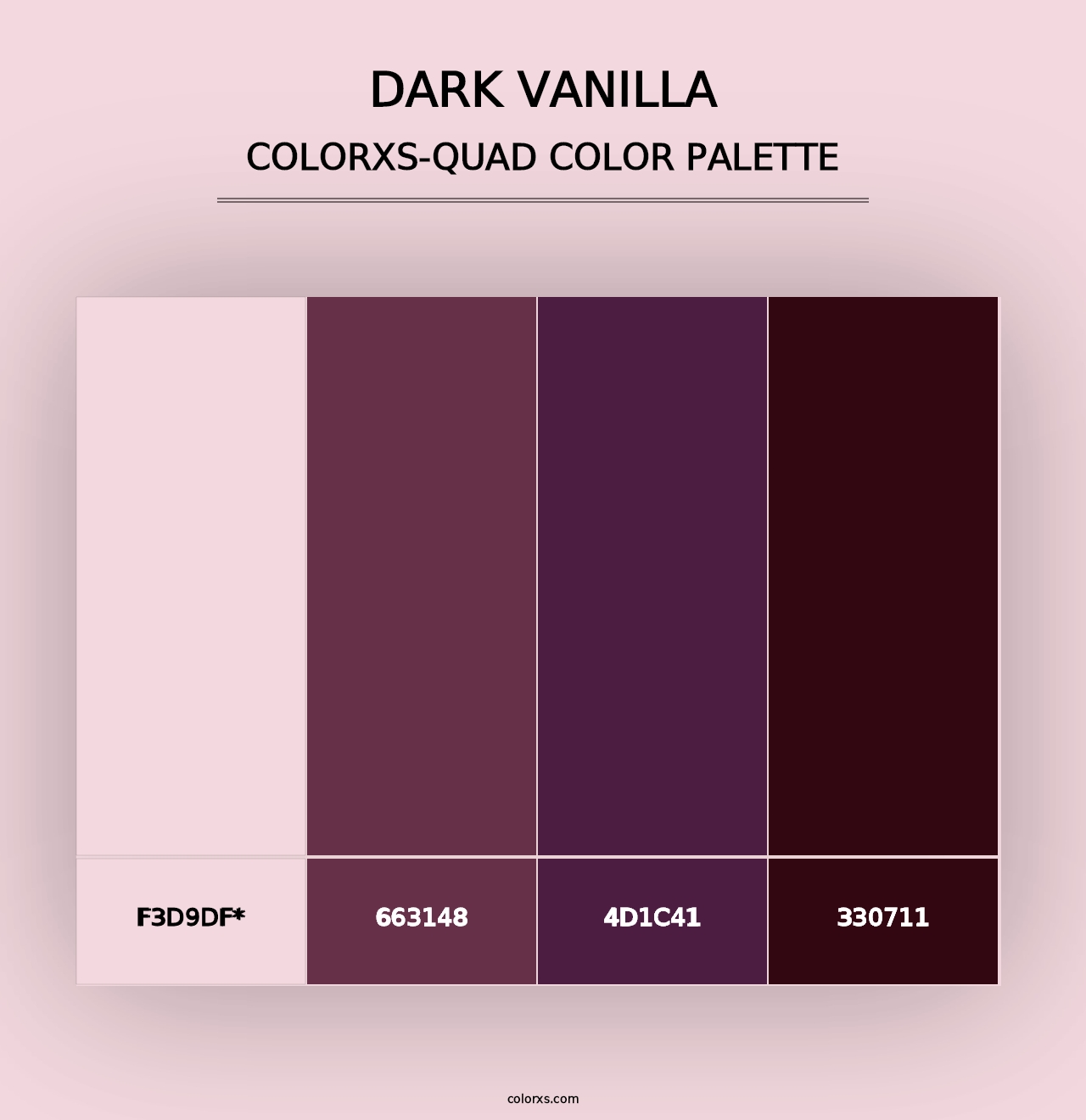 Dark Vanilla - Colorxs Quad Palette