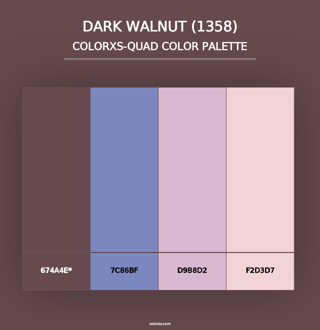 Dark Walnut (1358) - Colorxs Quad Palette