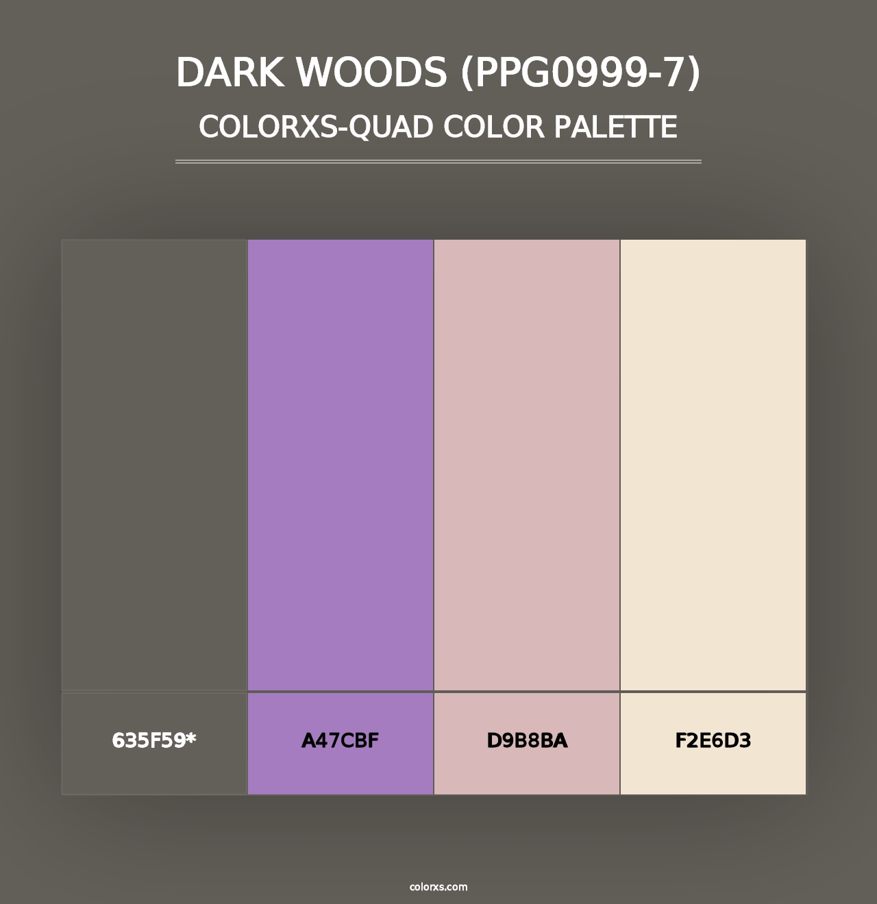 Dark Woods (PPG0999-7) - Colorxs Quad Palette