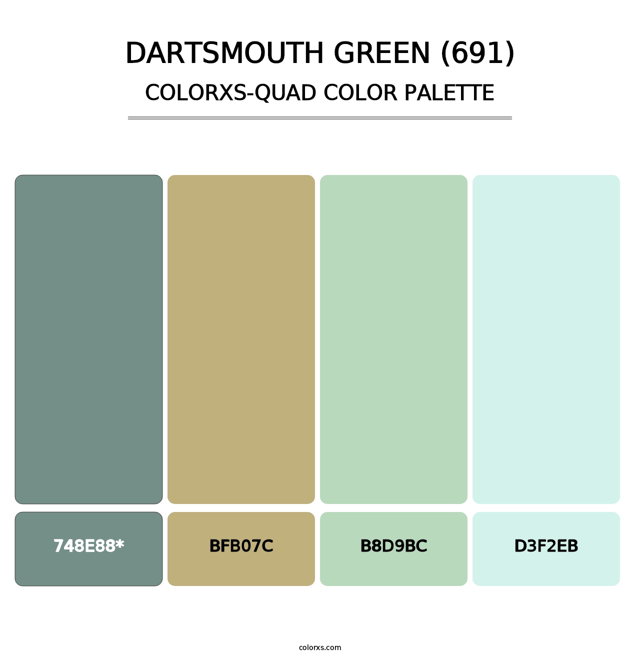 Dartsmouth Green (691) - Colorxs Quad Palette