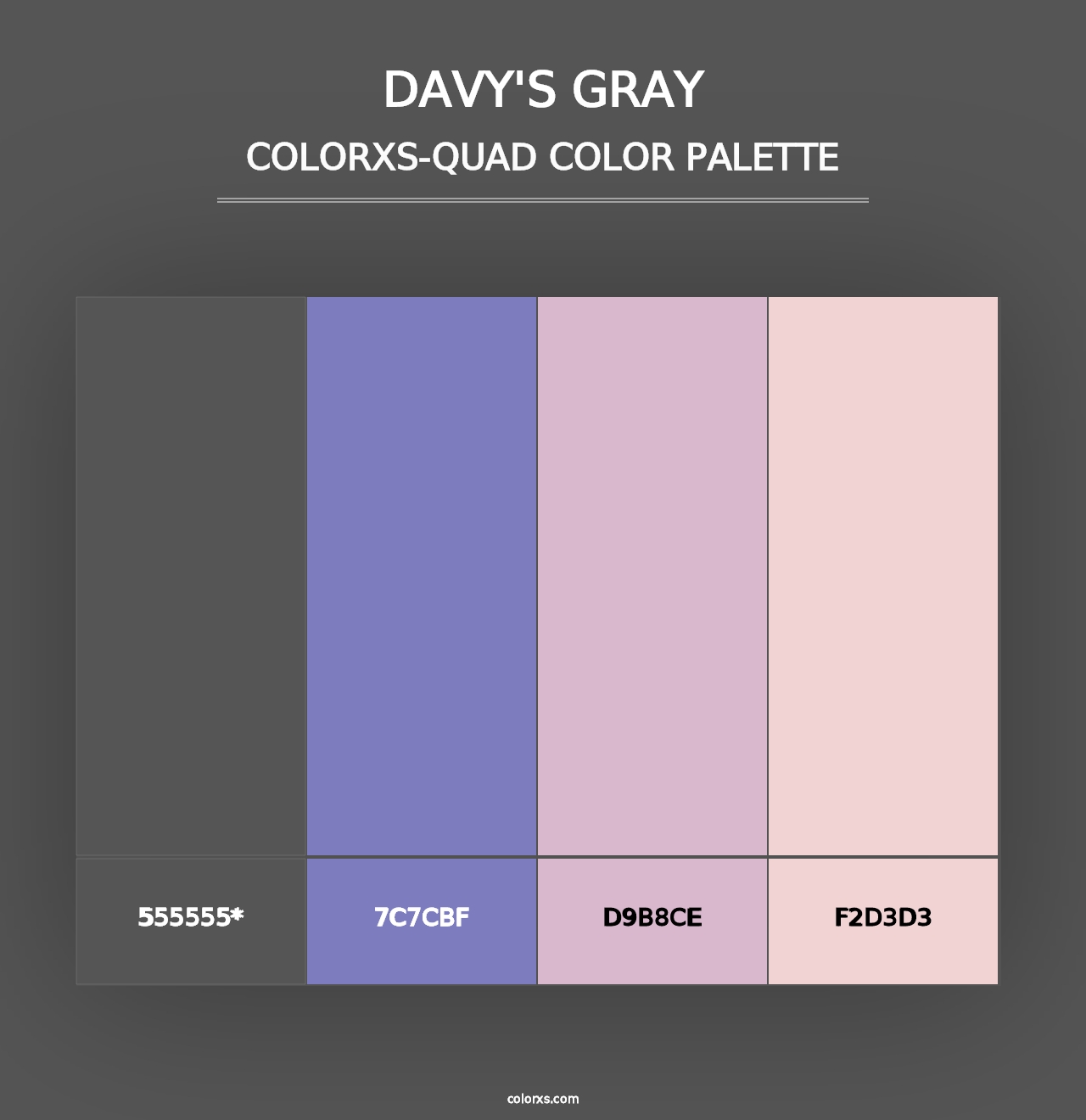 Davy's gray - Colorxs Quad Palette