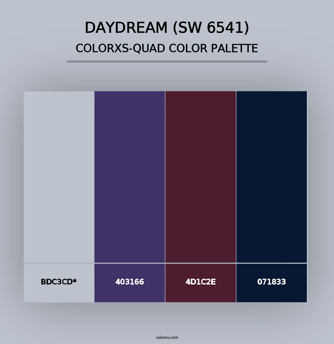 Daydream (SW 6541) - Colorxs Quad Palette