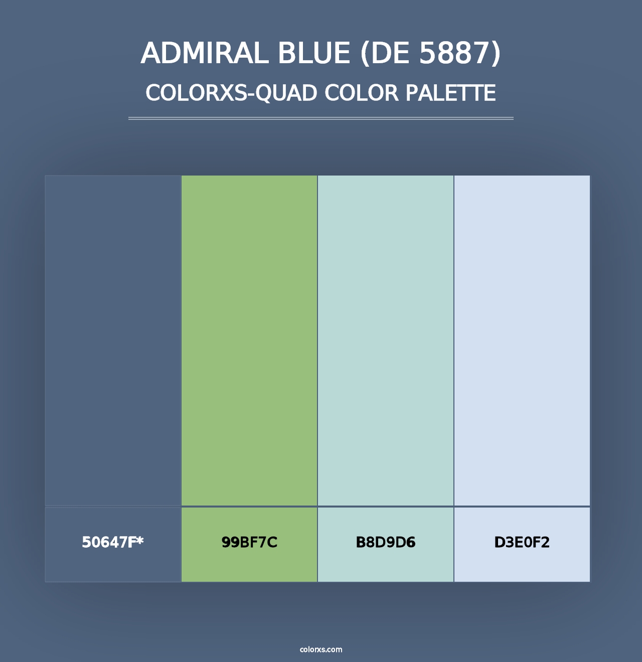 Admiral Blue (DE 5887) - Colorxs Quad Palette