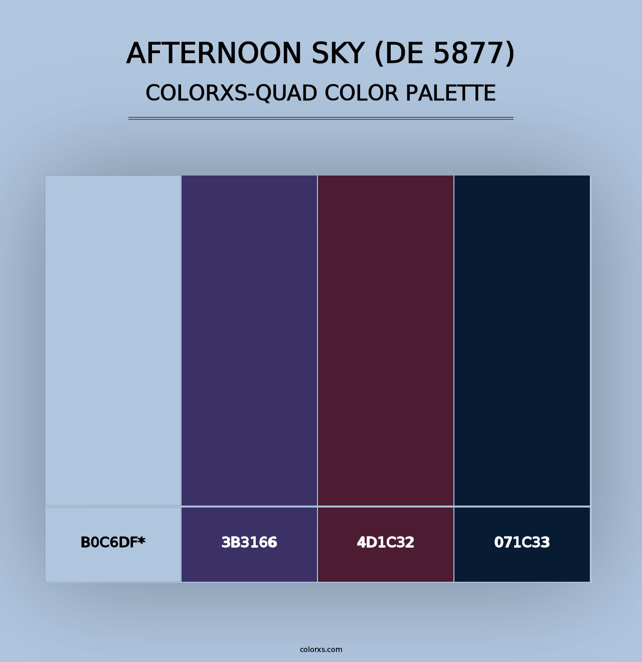 Afternoon Sky (DE 5877) - Colorxs Quad Palette