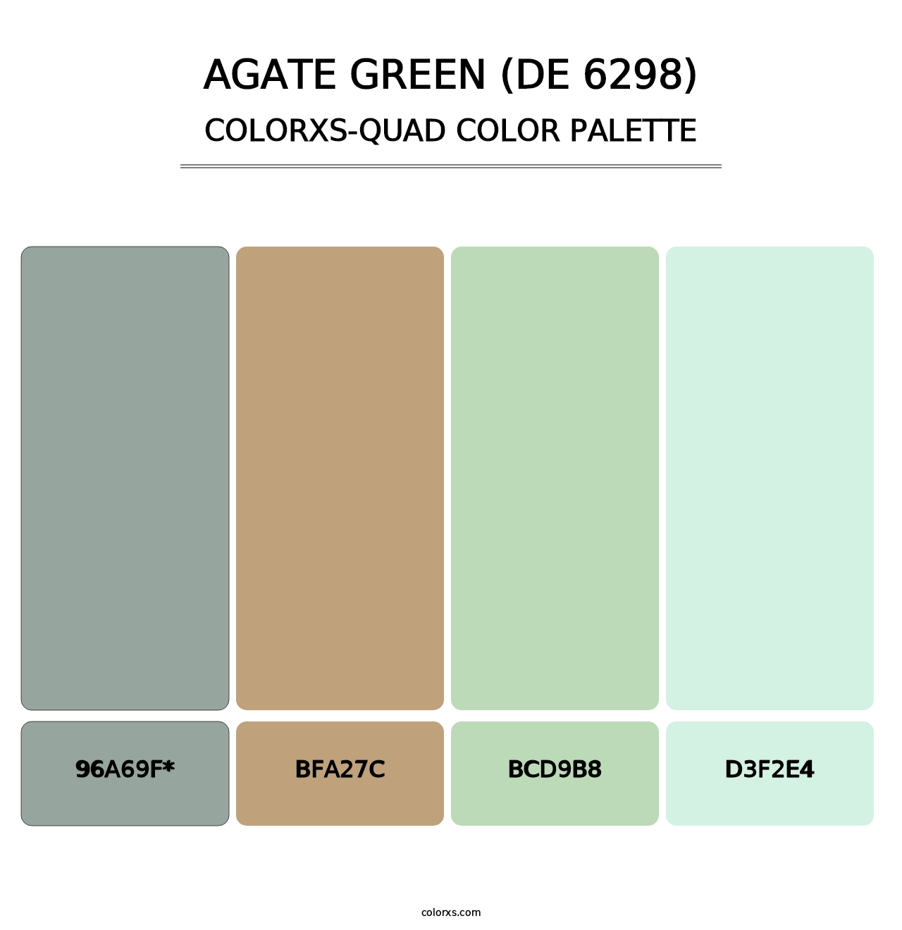 Agate Green (DE 6298) - Colorxs Quad Palette