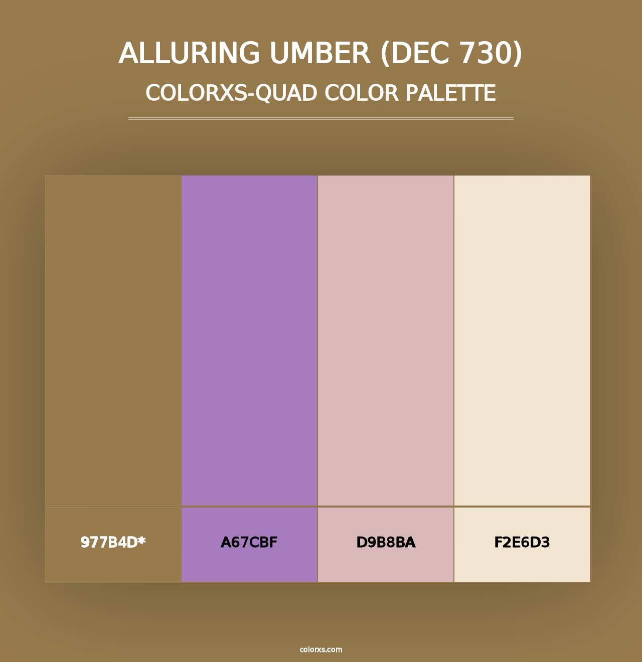 Alluring Umber (DEC 730) - Colorxs Quad Palette