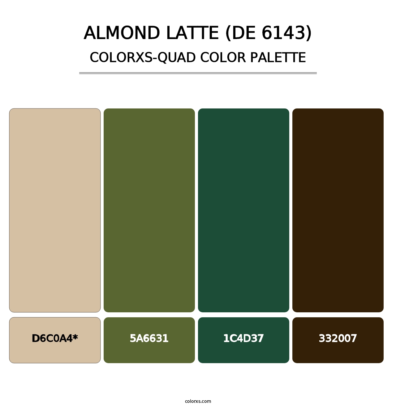 Almond Latte (DE 6143) - Colorxs Quad Palette