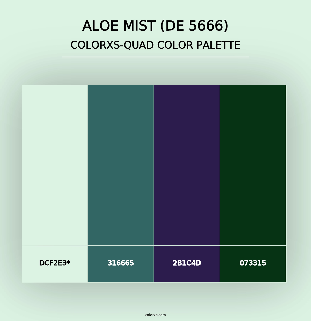 Aloe Mist (DE 5666) - Colorxs Quad Palette