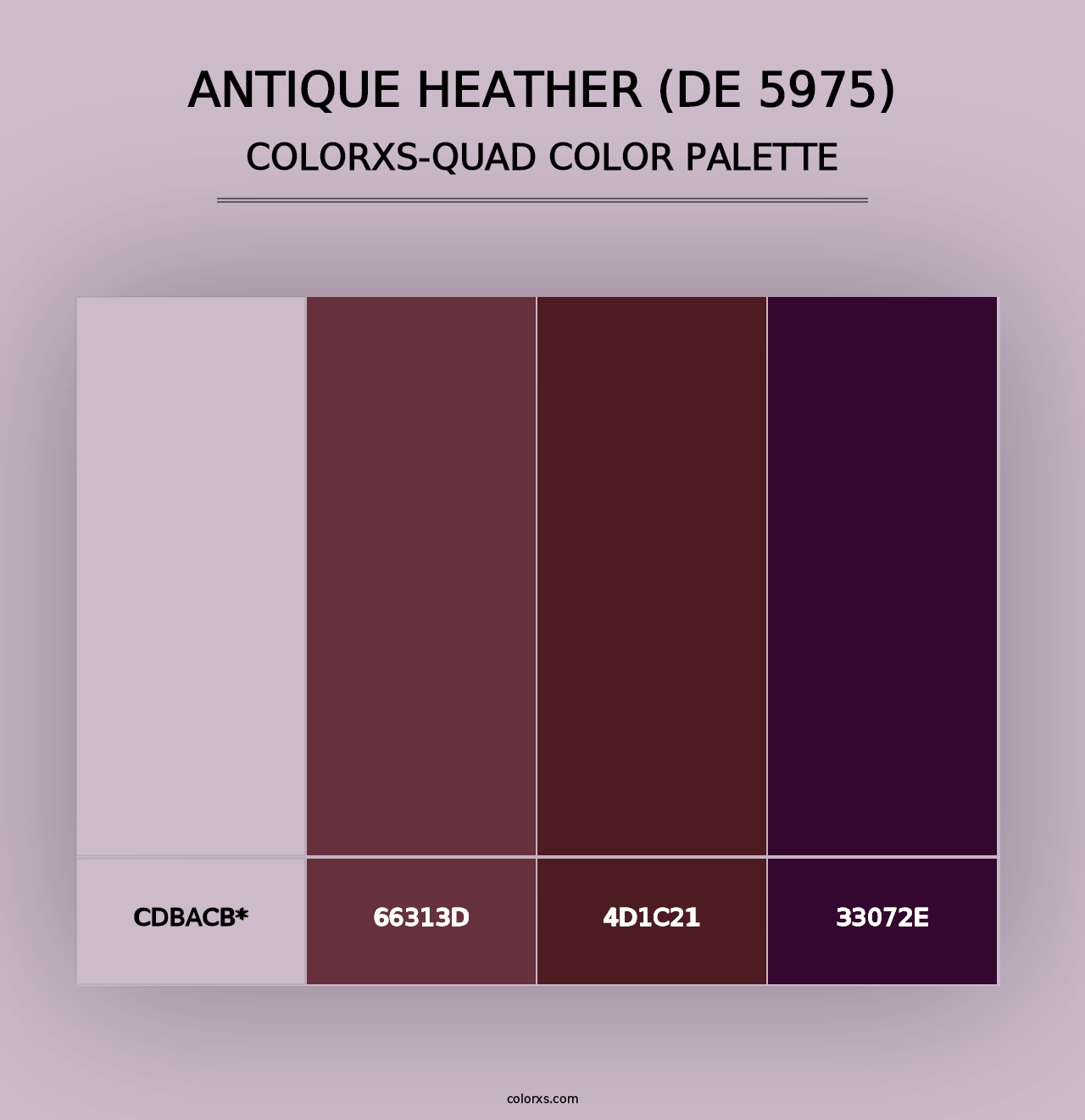 Antique Heather (DE 5975) - Colorxs Quad Palette