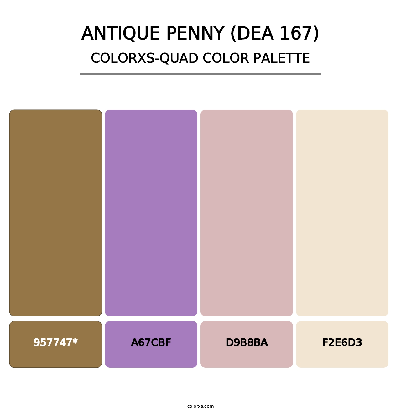 Antique Penny (DEA 167) - Colorxs Quad Palette