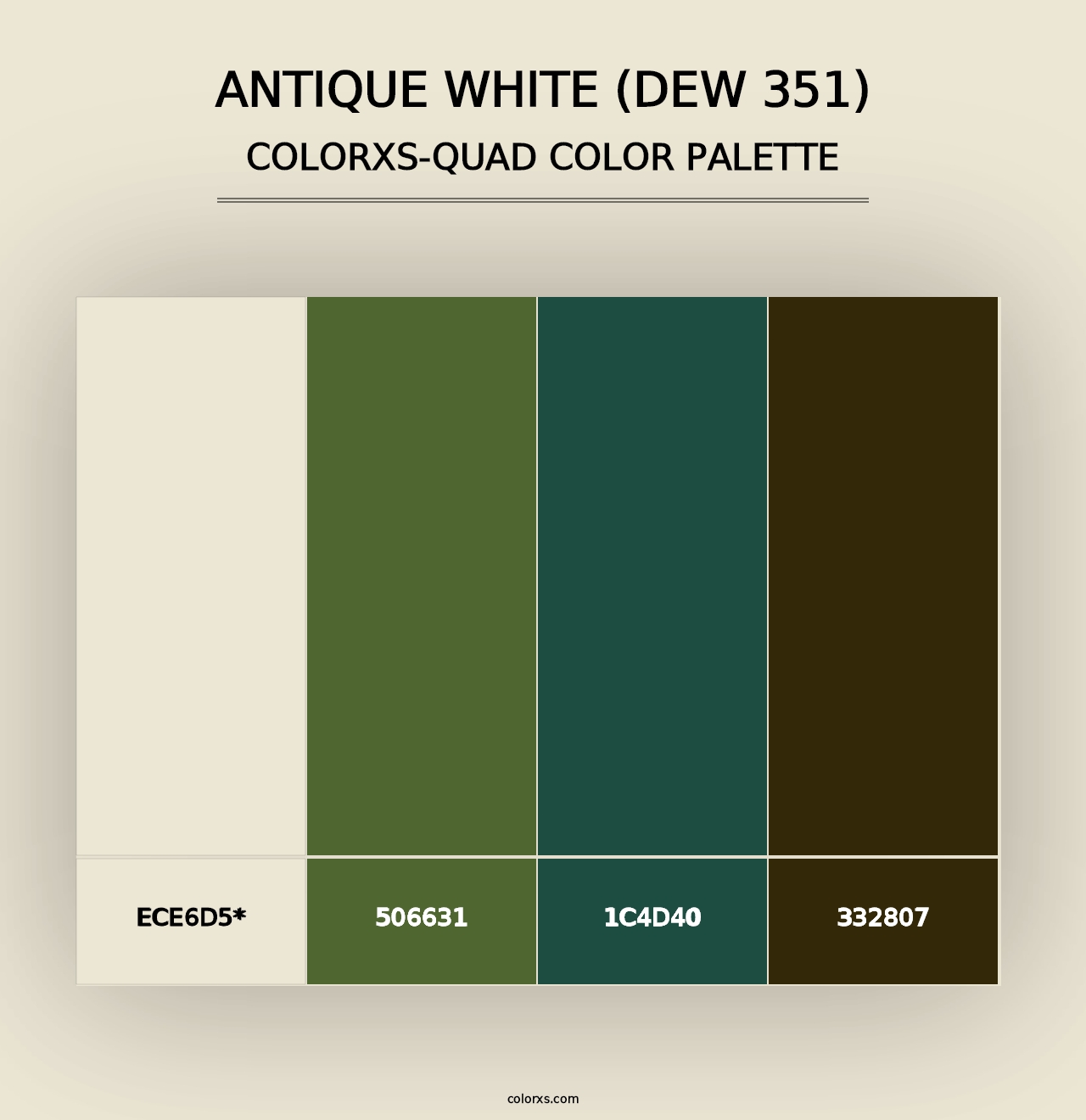 Antique White (DEW 351) - Colorxs Quad Palette