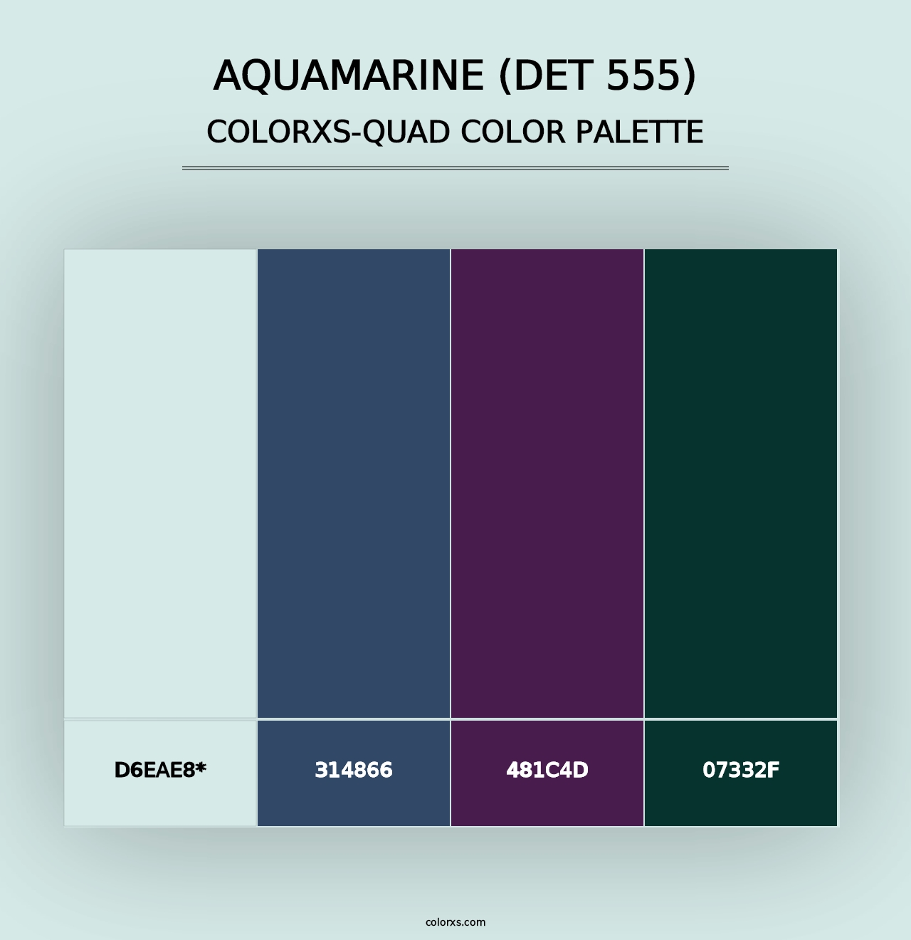 Aquamarine (DET 555) - Colorxs Quad Palette