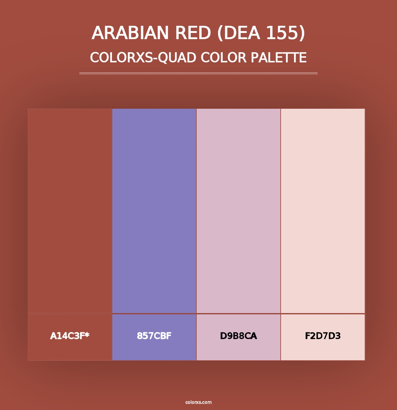 Arabian Red (DEA 155) - Colorxs Quad Palette