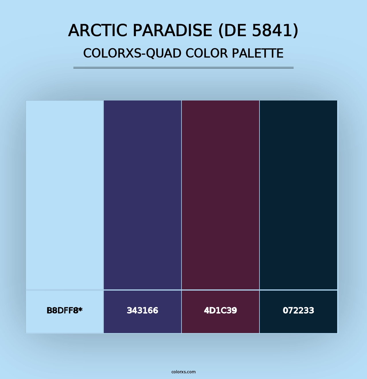 Arctic Paradise (DE 5841) - Colorxs Quad Palette