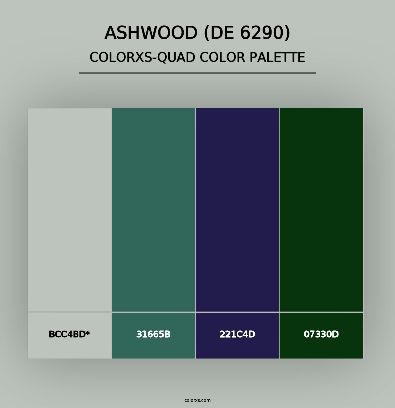 Ashwood (DE 6290) - Colorxs Quad Palette