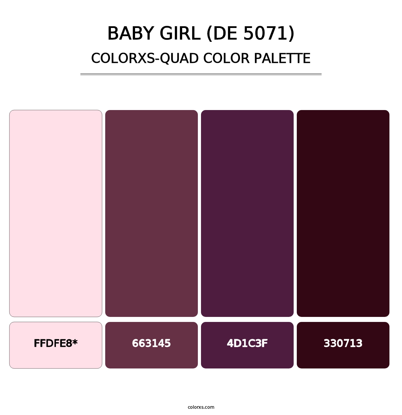 Baby Girl (DE 5071) - Colorxs Quad Palette